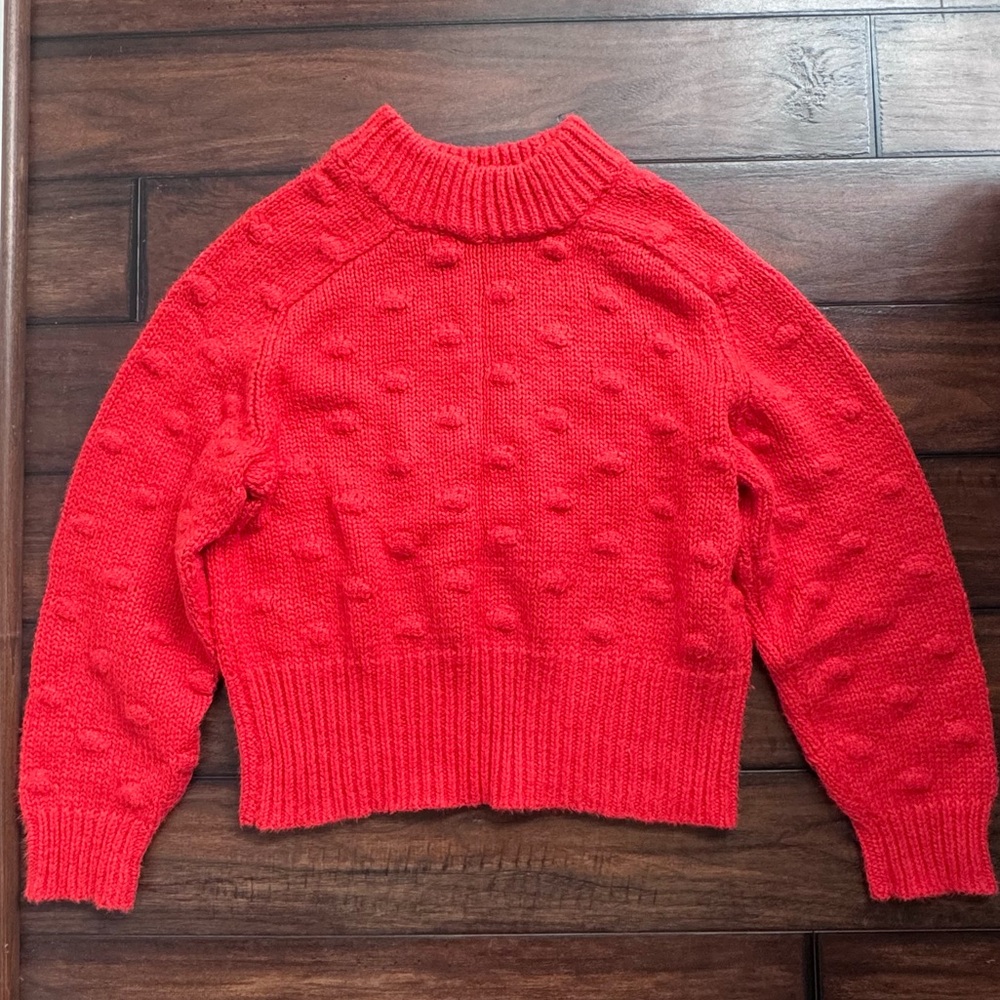 Universal Threads Red Textured Bubble Stitch Women's Sweater